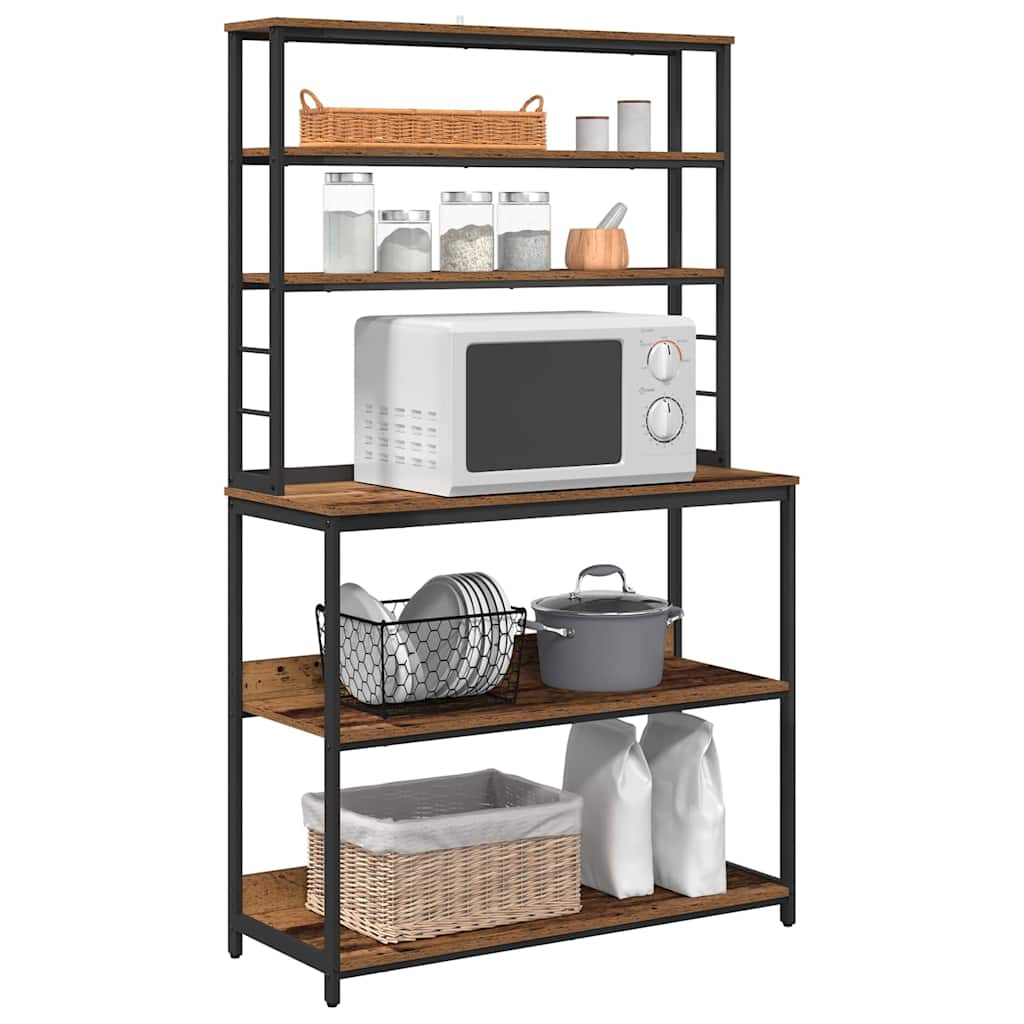 vidaXL Półka kuchenna Stare drewno 100 x 40 x 168 cm