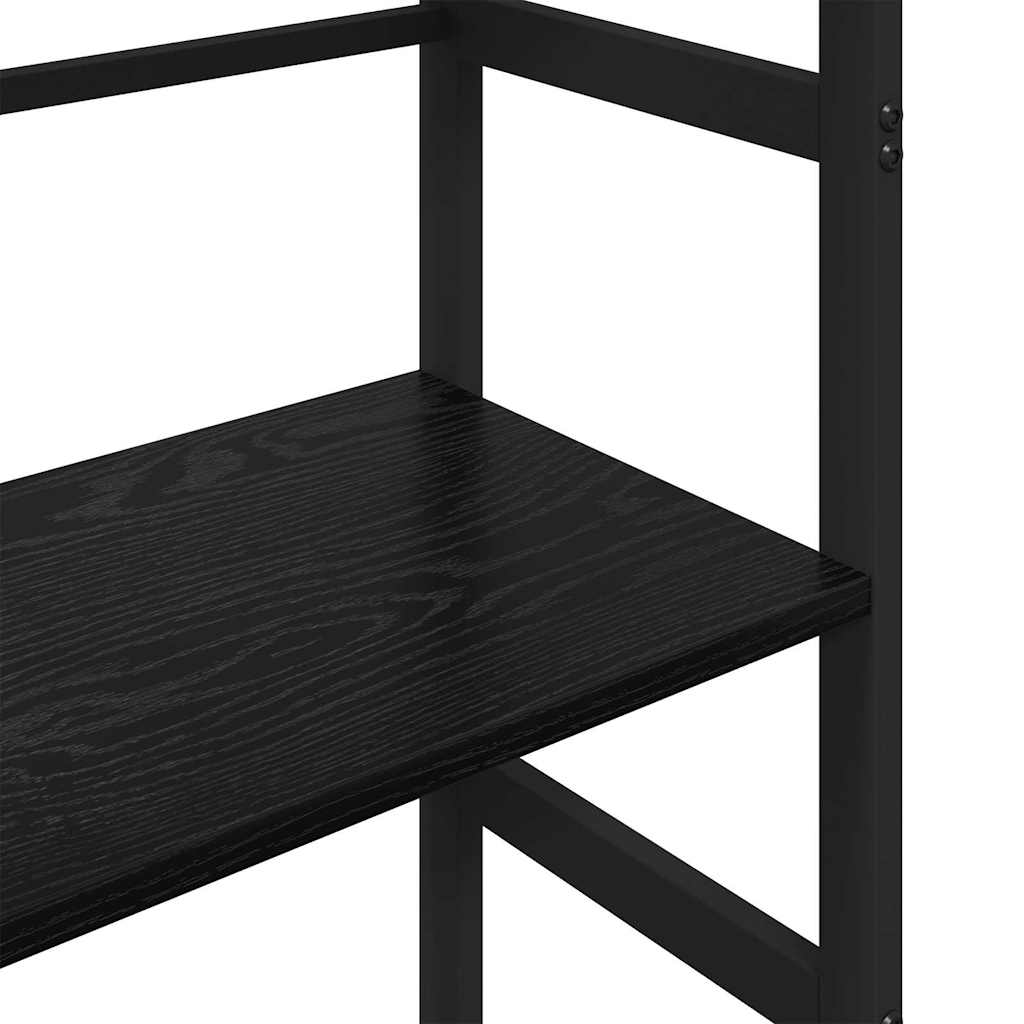 vidaXL Półka na książki Czarny Dąb 40 x 29,5 x 115 cm