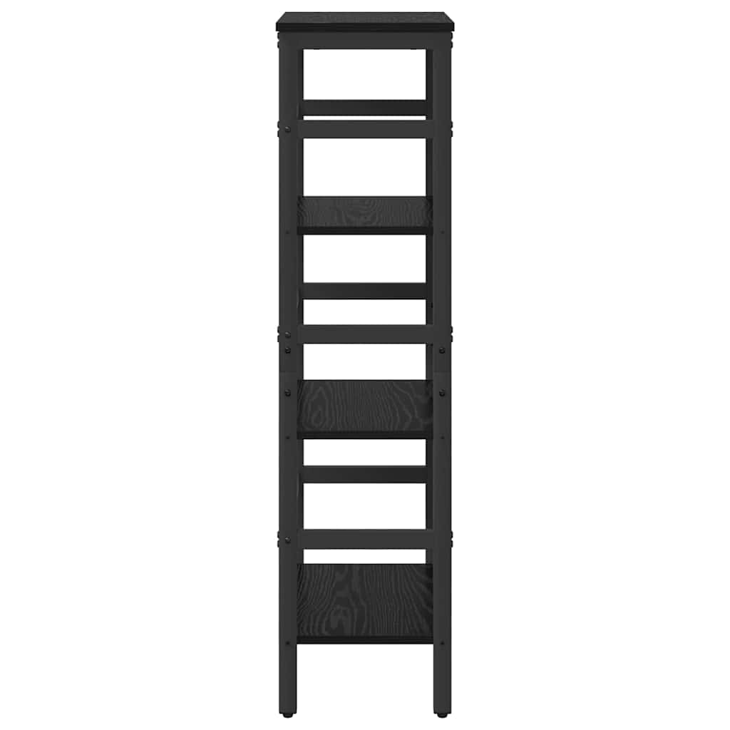 vidaXL Półka na książki Czarny Dąb 40 x 29,5 x 115 cm