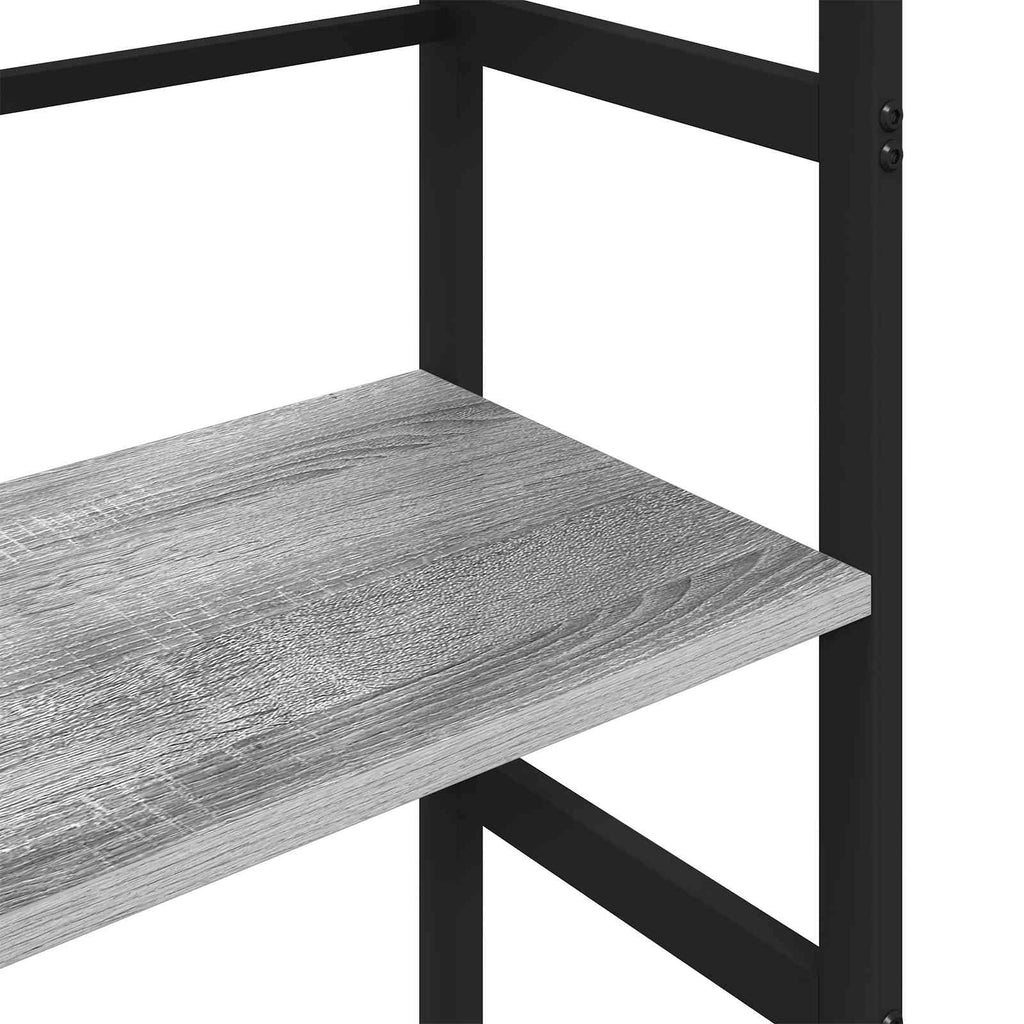 vidaXL Półka na książki Szary Sonoma 40 x 29,5 x 115 cm