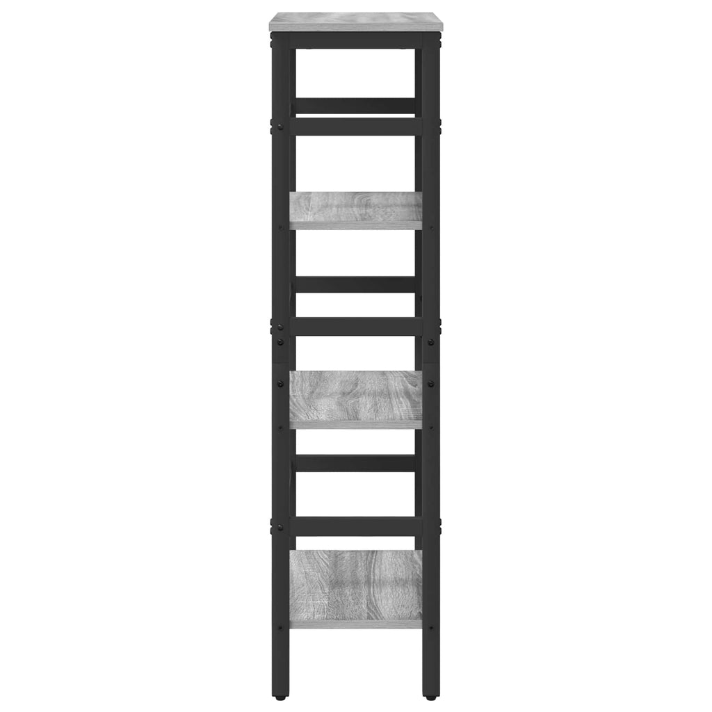 vidaXL Półka na książki Szary Sonoma 40 x 29,5 x 115 cm