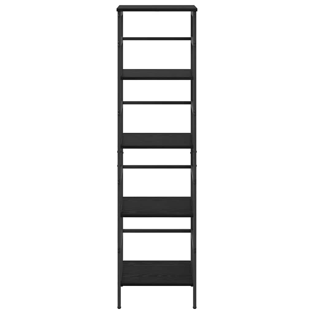 vidaXL Półka na książki Czarny Dąb 40 x 29,5 x 149 cm