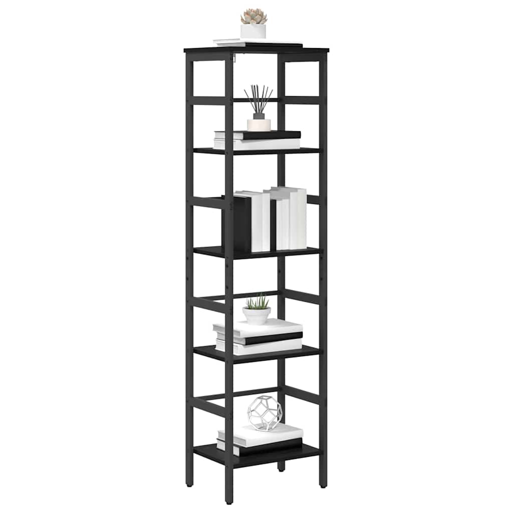 vidaXL Półka na książki Czarny Dąb 40 x 29,5 x 149 cm