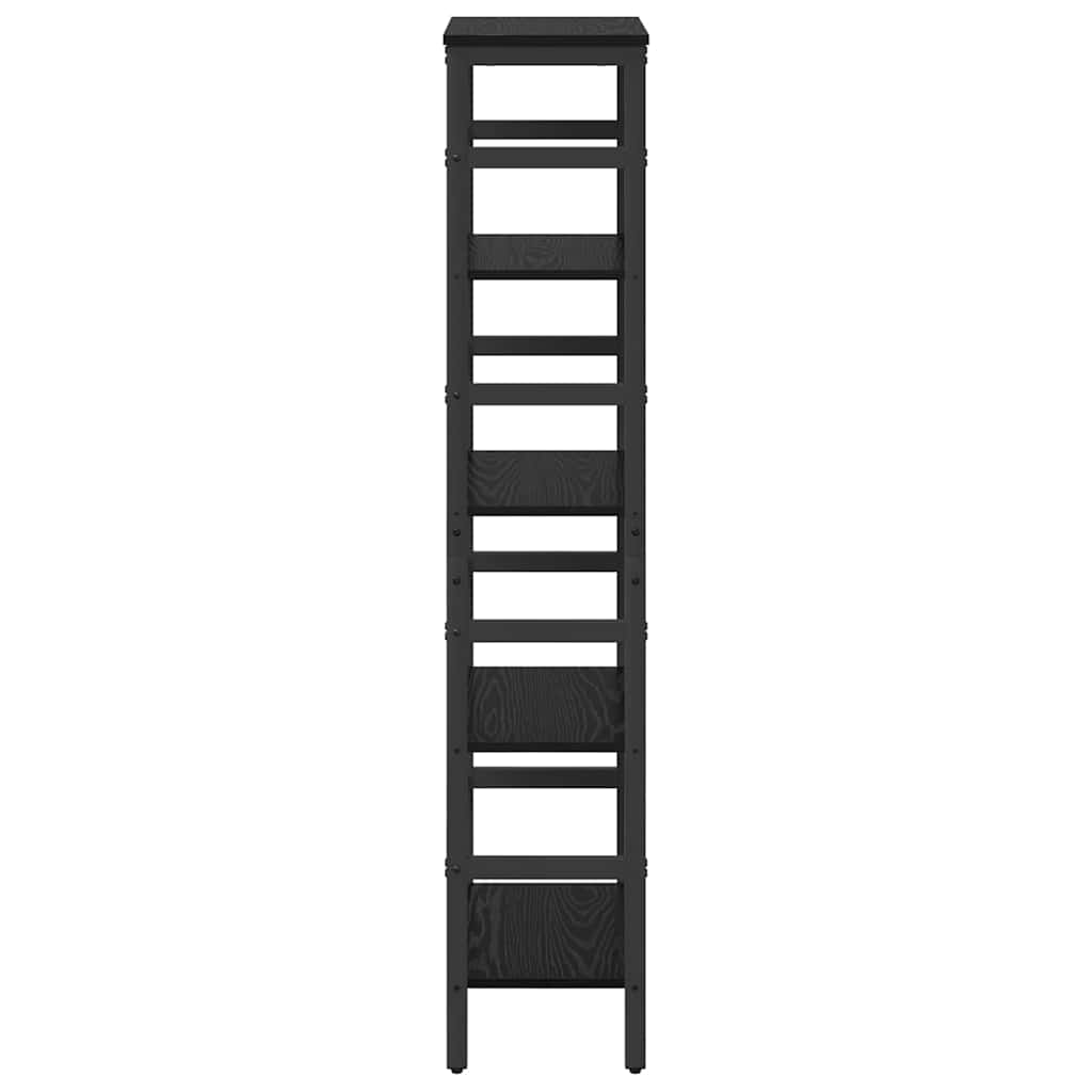 vidaXL Półka na książki Czarny Dąb 40 x 29,5 x 149 cm