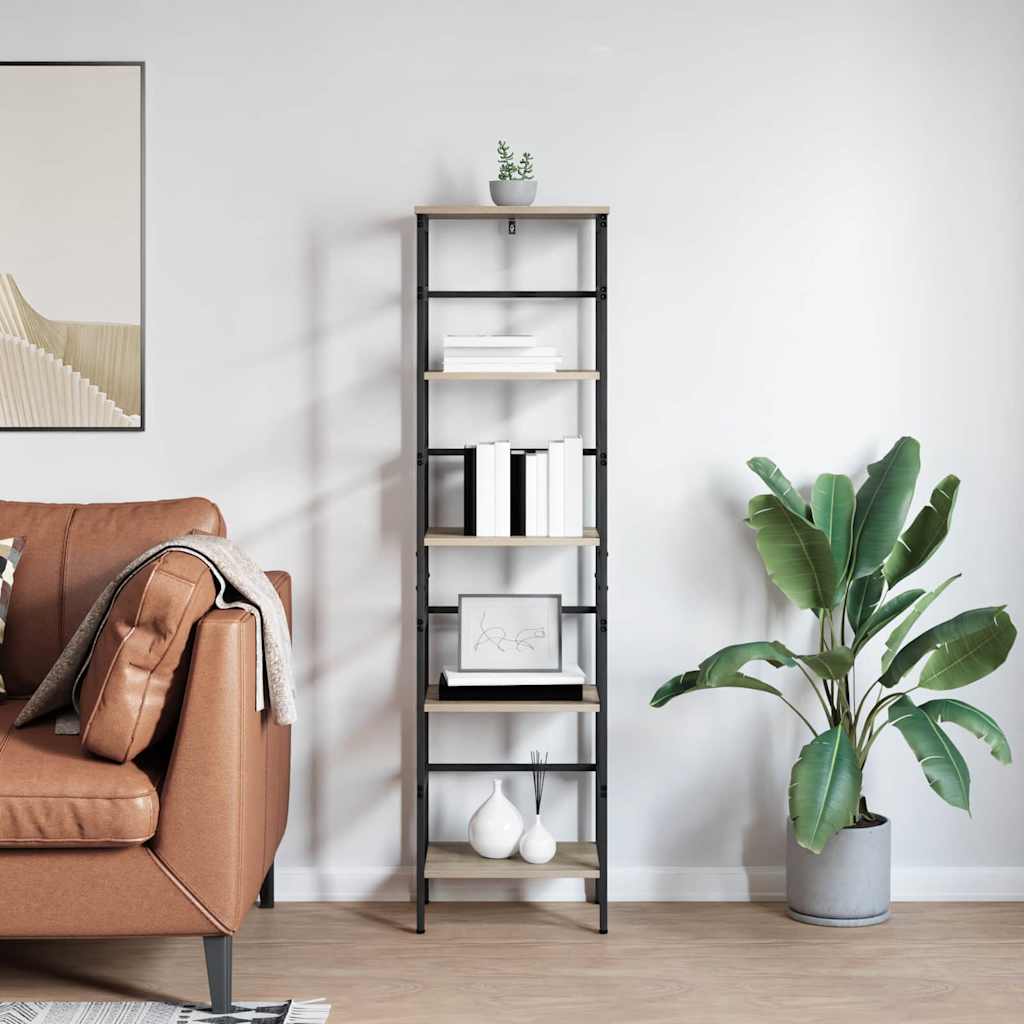 vidaXL Półka na książki Dąb Sonoma 40 x 29,5 x 149 cm