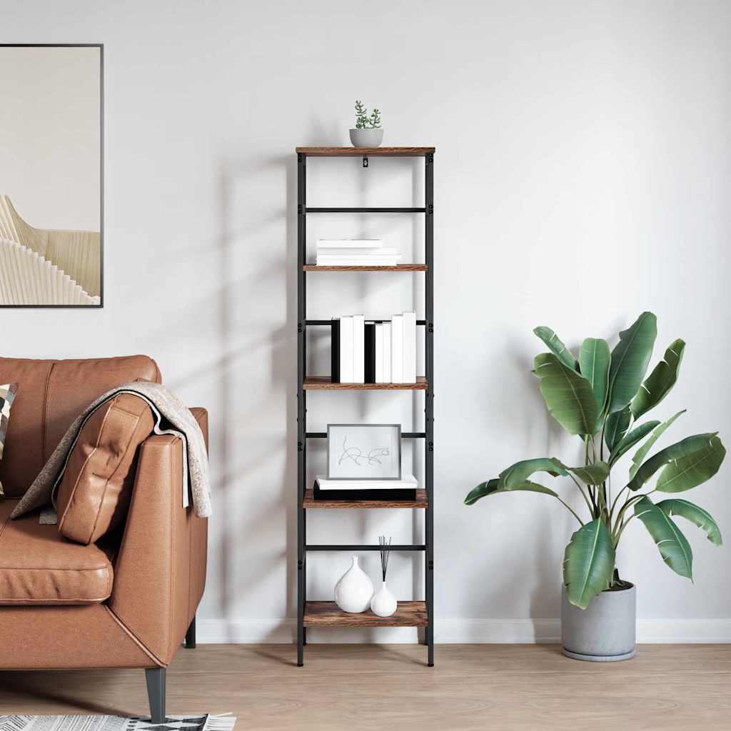 vidaXL Półka na książki Dąb wędzony 40 x 29,5 x 149 cm