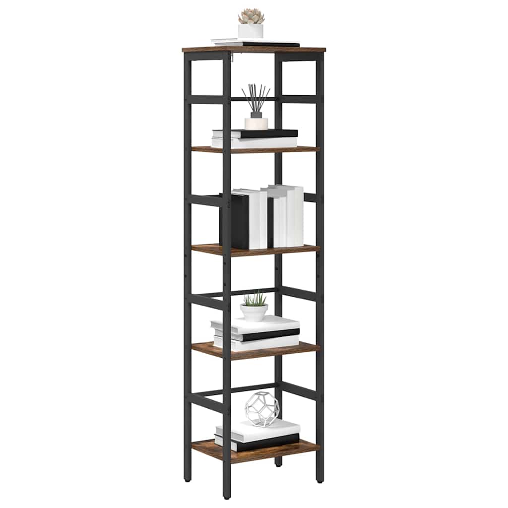 vidaXL Półka na książki Dąb wędzony 40 x 29,5 x 149 cm