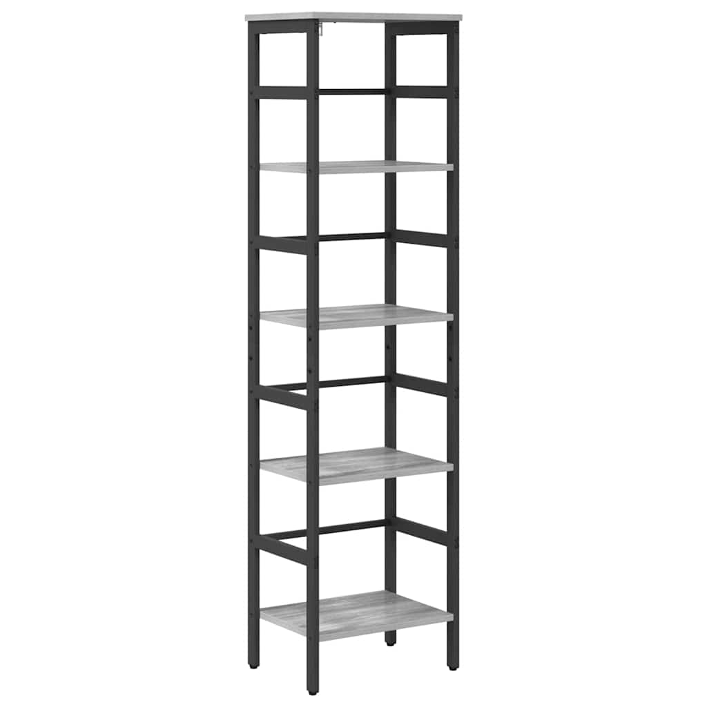 vidaXL Półka na książki Szary Sonoma 40 x 29,5 x 149 cm