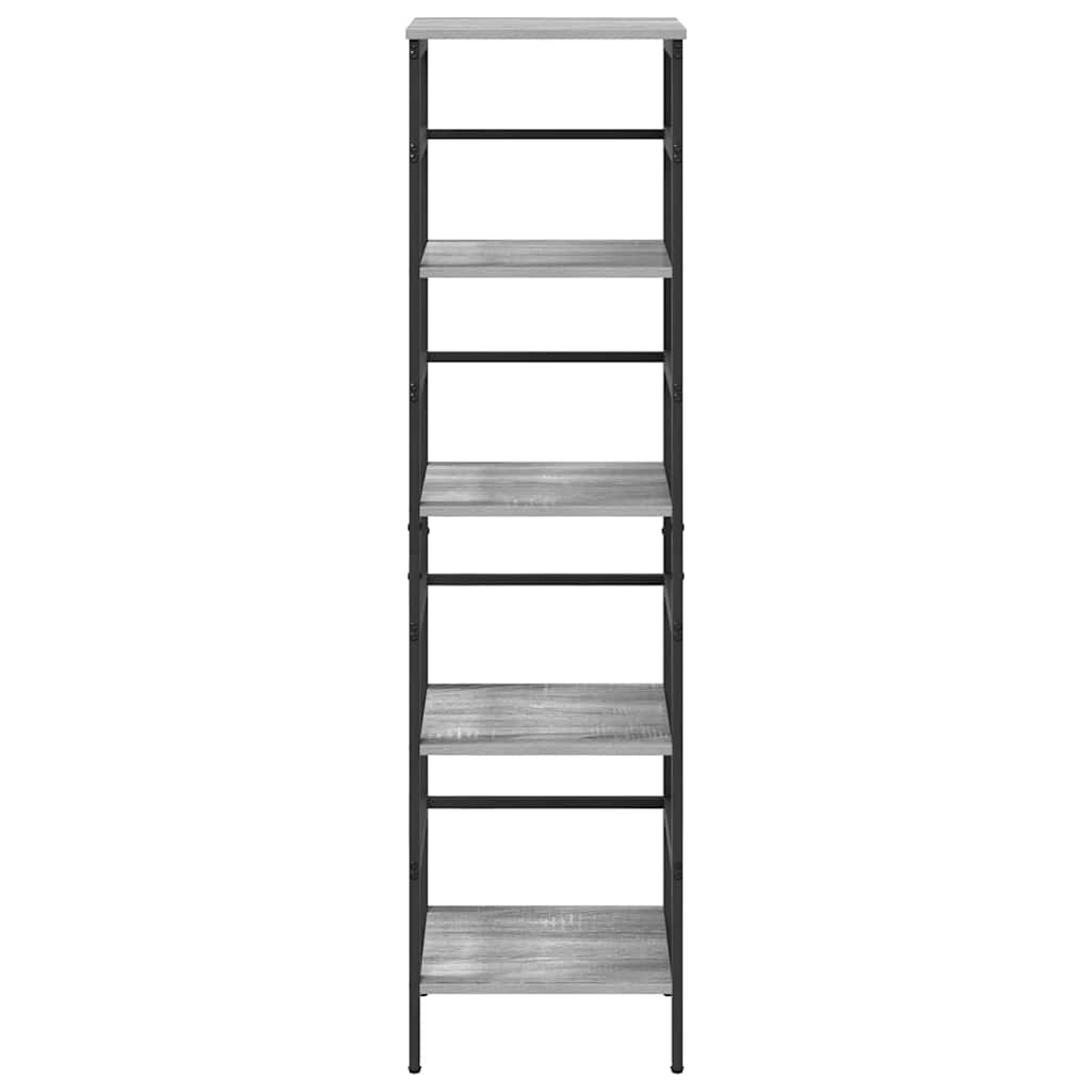 vidaXL Półka na książki Szary Sonoma 40 x 29,5 x 149 cm