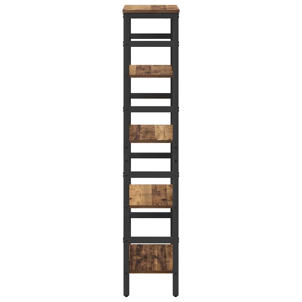 vidaXL Półka na książki Stare drewno 40 x 29,5 x 149 cm
