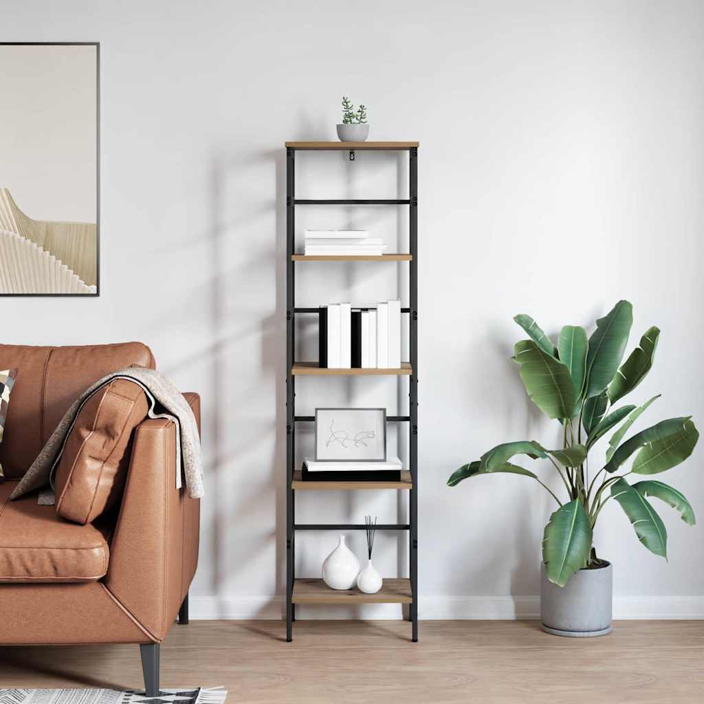 vidaXL Półka na książki Dąb rzemieślniczy 40 x 29,5 x 149 cm