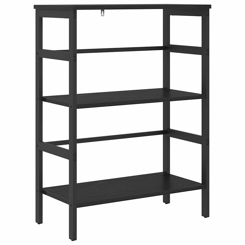 vidaXL Półka na książki Czarny Dąb 60 x 29,5 x 81 cm
