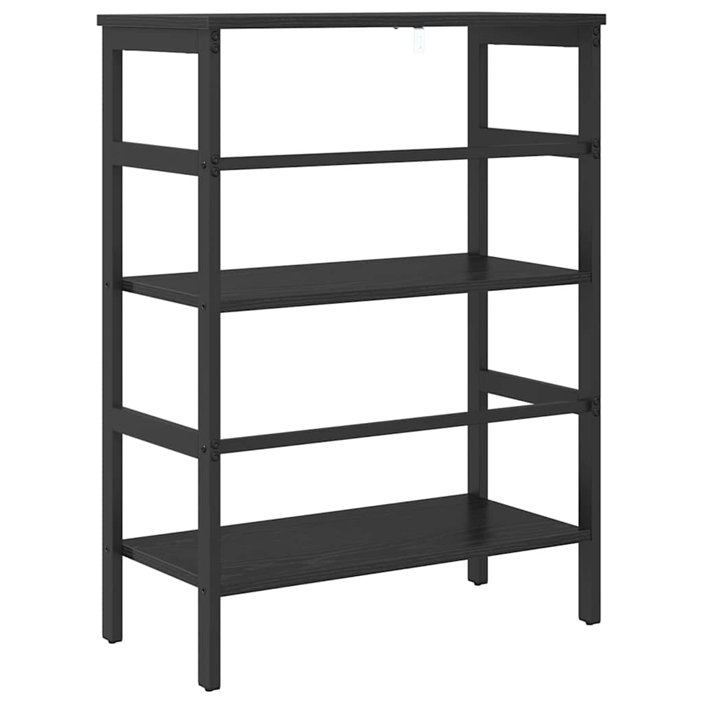 vidaXL Półka na książki Czarny Dąb 60 x 29,5 x 81 cm