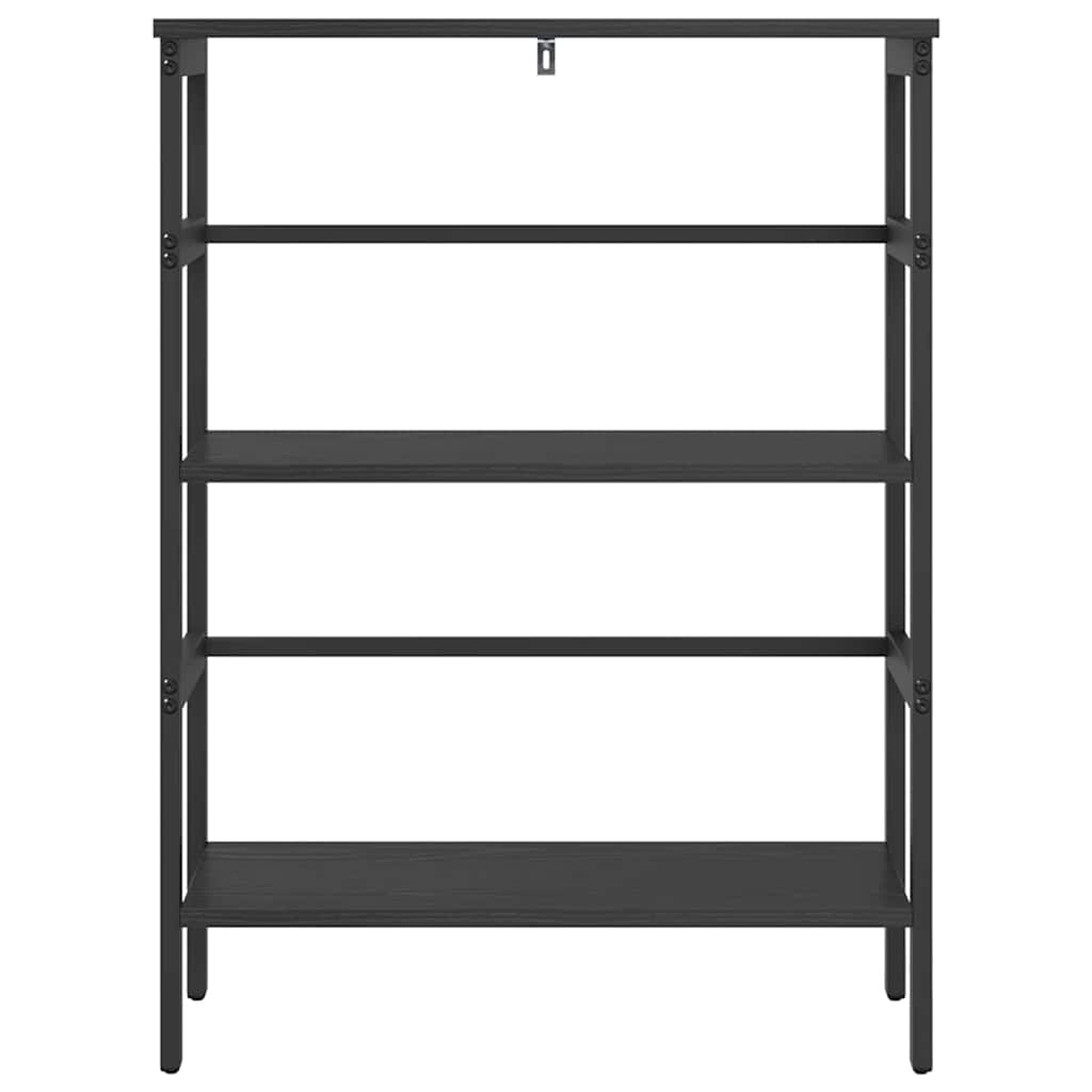 vidaXL Półka na książki Czarny Dąb 60 x 29,5 x 81 cm