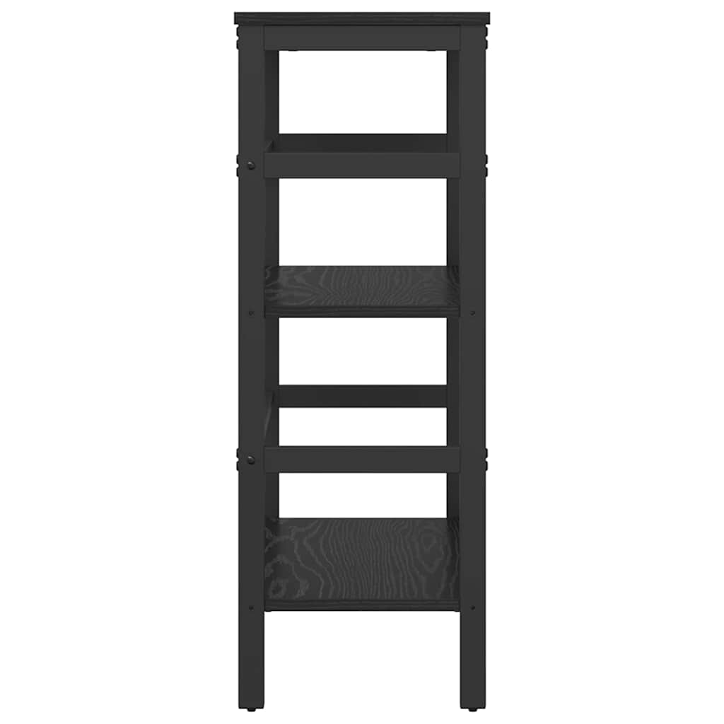 vidaXL Półka na książki Czarny Dąb 60 x 29,5 x 81 cm