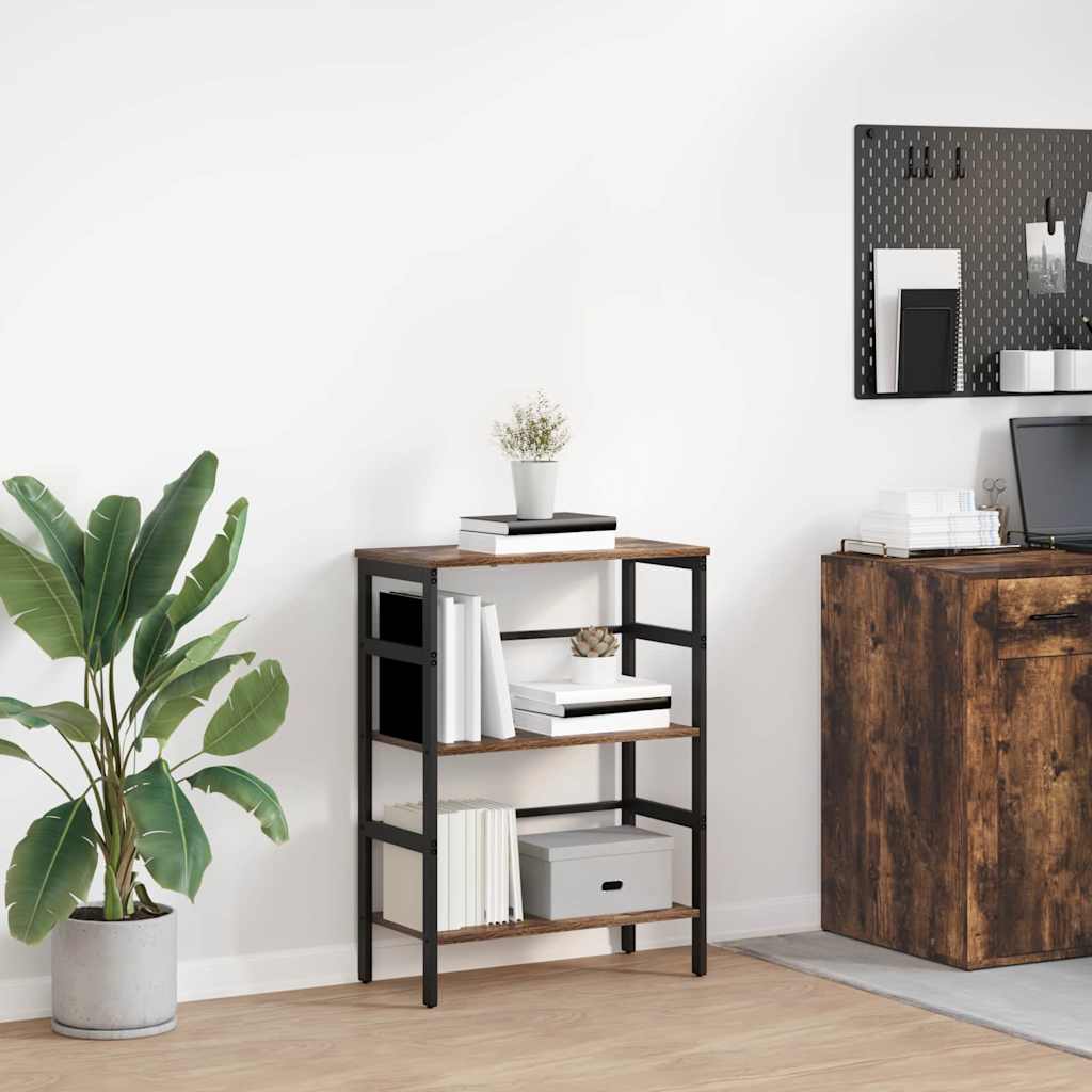 vidaXL Półka na książki Dąb wędzony 60 x 29,5 x 81 cm