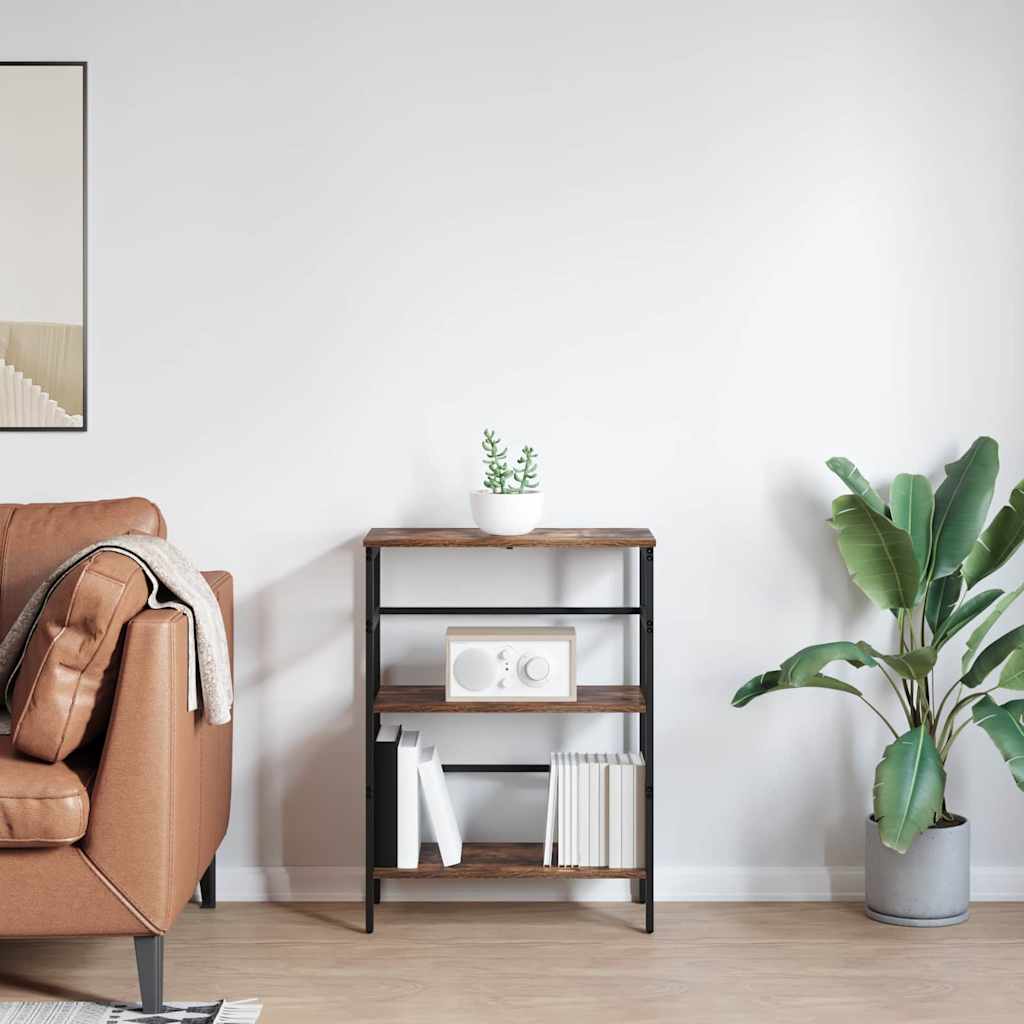 vidaXL Półka na książki Dąb wędzony 60 x 29,5 x 81 cm
