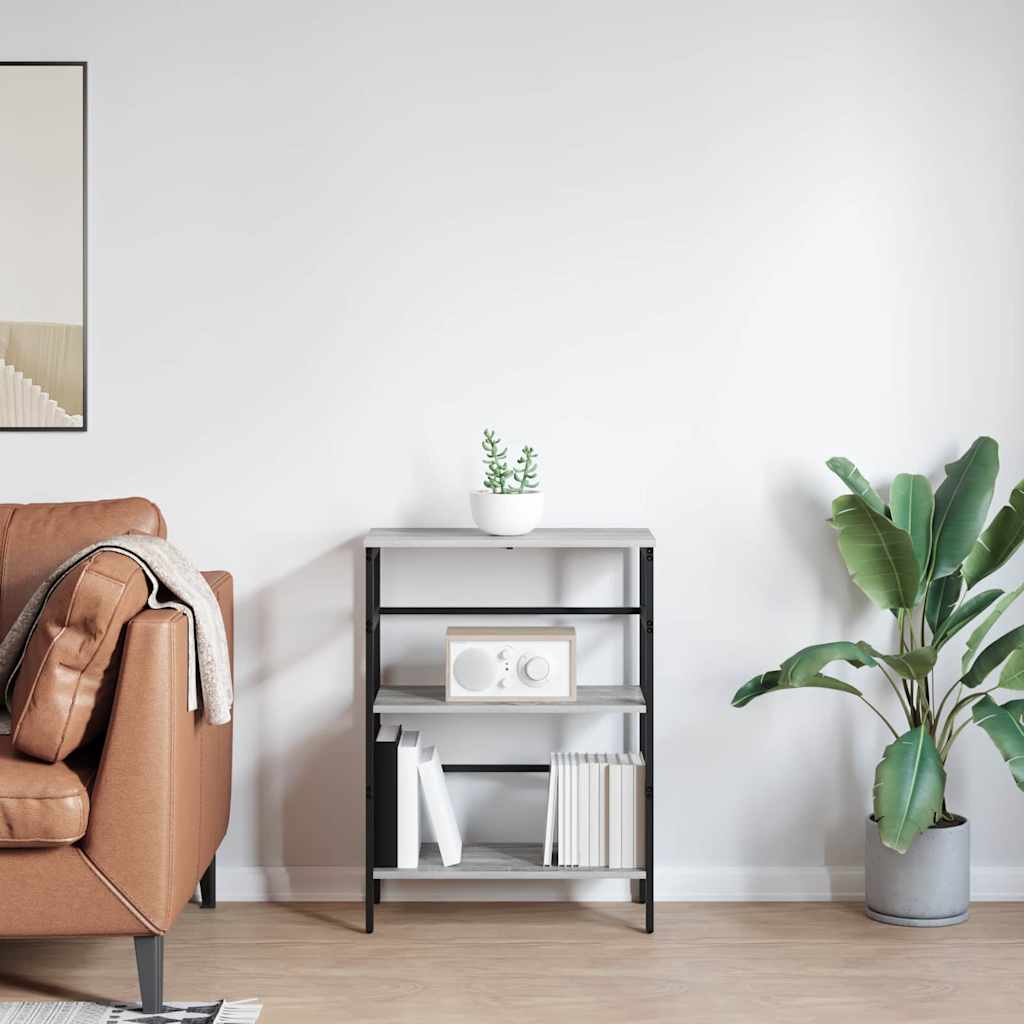 vidaXL Półka na książki Szary Sonoma 60 x 29,5 x 81 cm