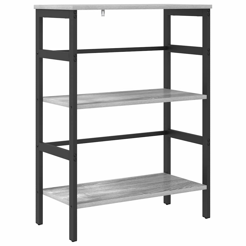 vidaXL Półka na książki Szary Sonoma 60 x 29,5 x 81 cm