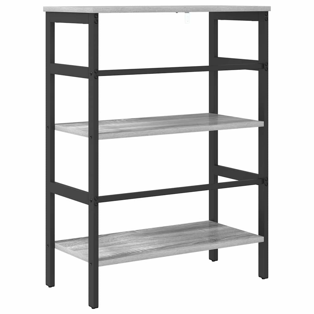 vidaXL Półka na książki Szary Sonoma 60 x 29,5 x 81 cm