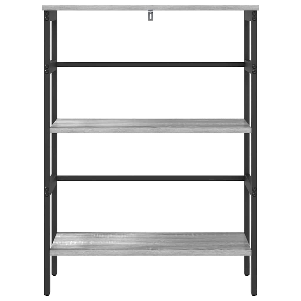 vidaXL Półka na książki Szary Sonoma 60 x 29,5 x 81 cm