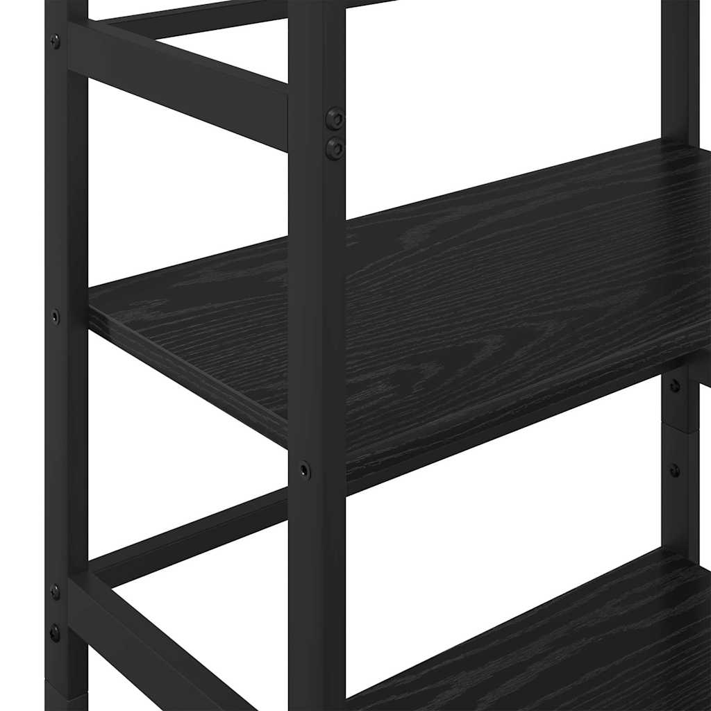 vidaXL Półka na książki Czarny Dąb 60 x 29,5 x 115 cm