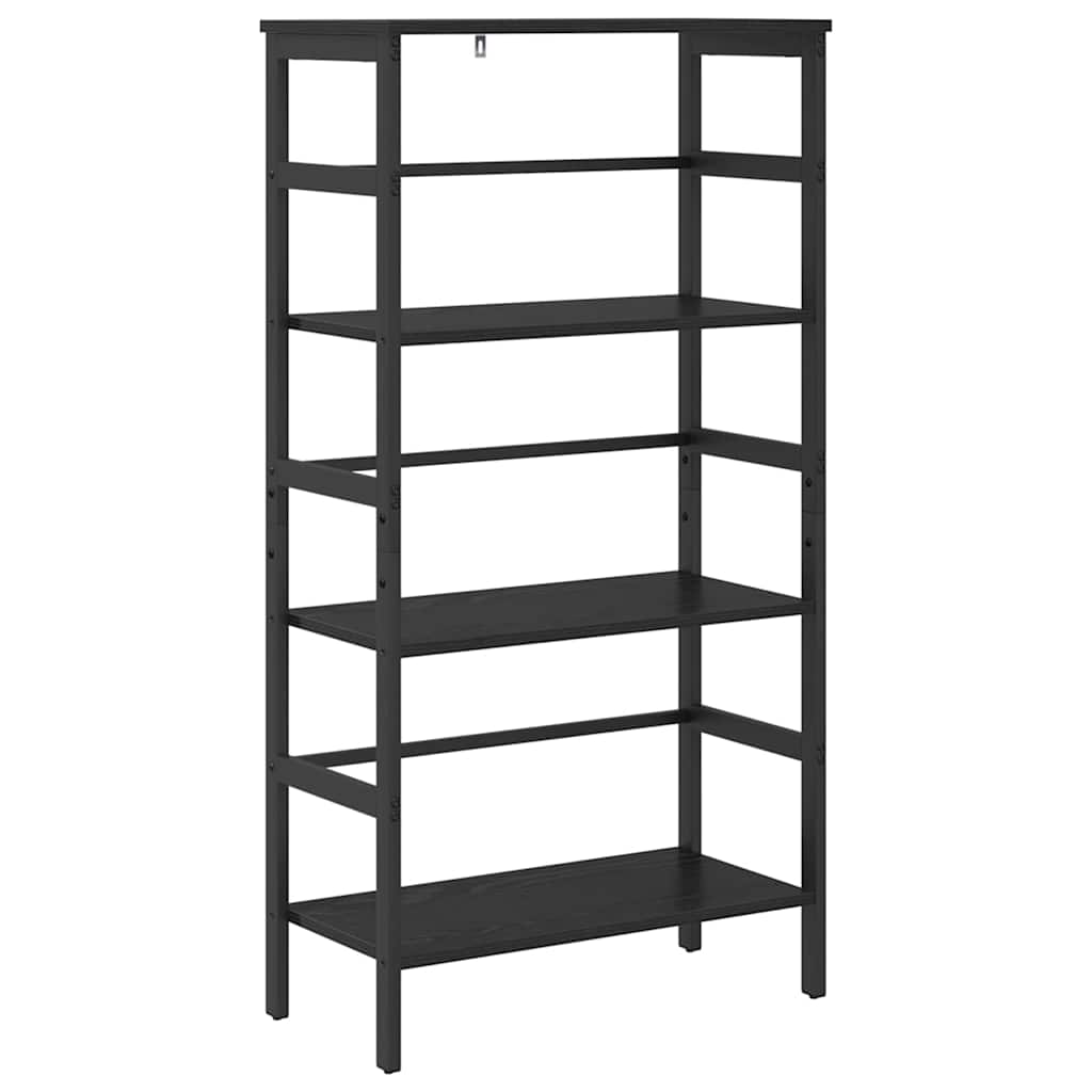 vidaXL Półka na książki Czarny Dąb 60 x 29,5 x 115 cm