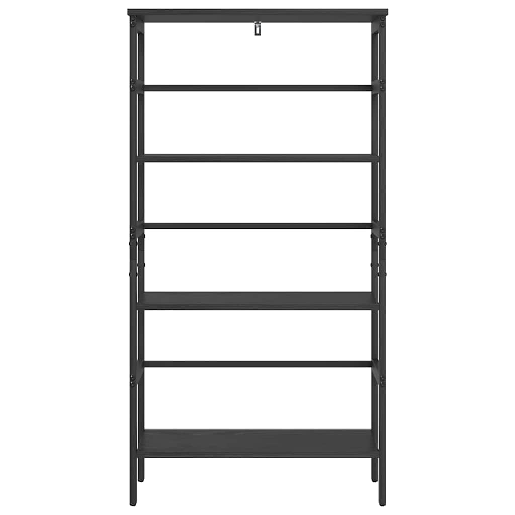 vidaXL Półka na książki Czarny Dąb 60 x 29,5 x 115 cm