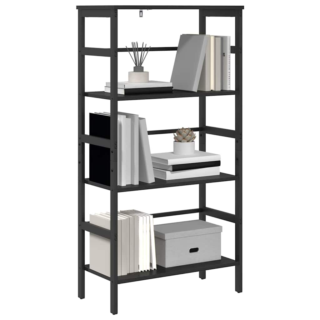 vidaXL Półka na książki Czarny Dąb 60 x 29,5 x 115 cm