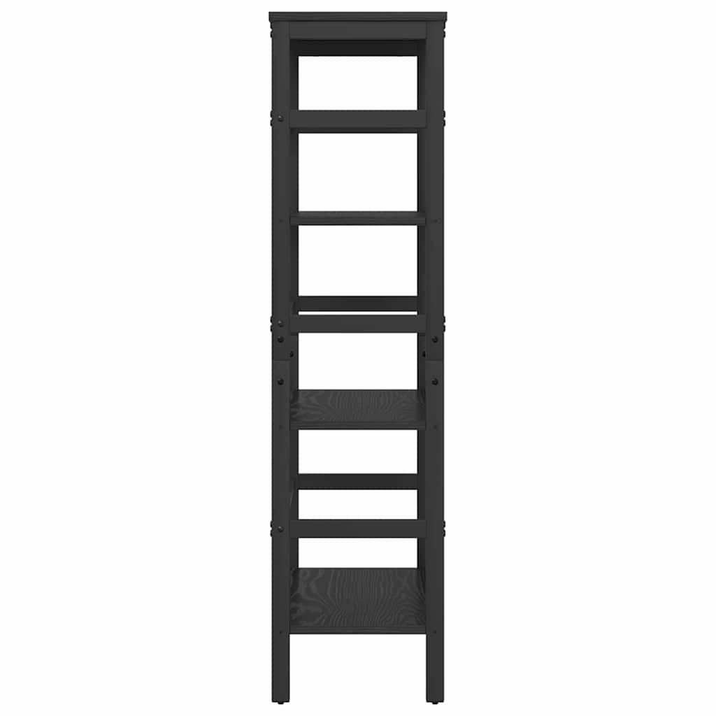 vidaXL Półka na książki Czarny Dąb 60 x 29,5 x 115 cm