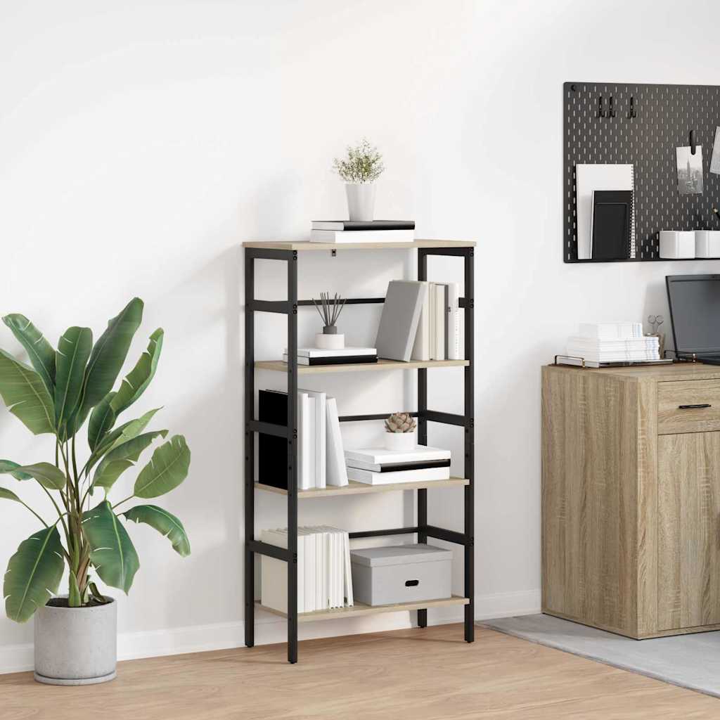 vidaXL Półka na książki Dąb Sonoma 60 x 29,5 x 115 cm