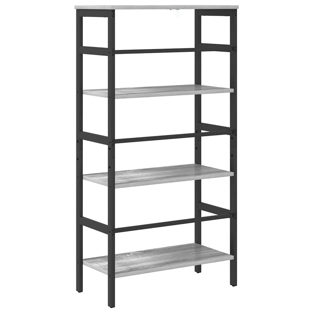 vidaXL Półka na książki Szary Sonoma 60 x 29,5 x 115 cm