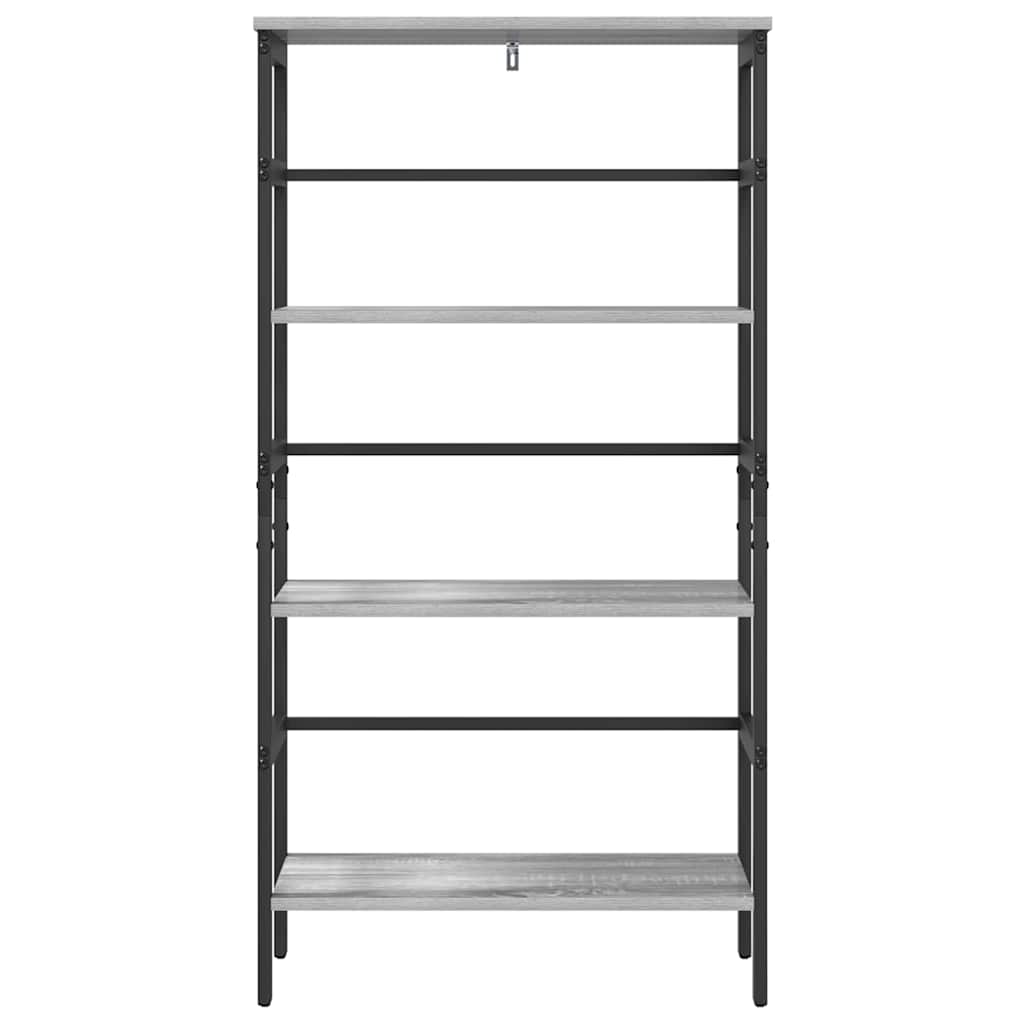 vidaXL Półka na książki Szary Sonoma 60 x 29,5 x 115 cm