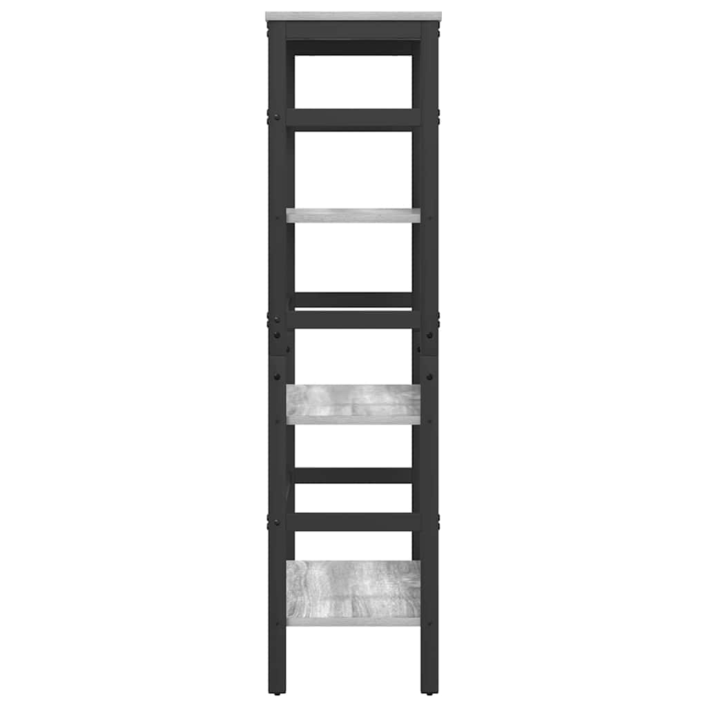 vidaXL Półka na książki Szary Sonoma 60 x 29,5 x 115 cm