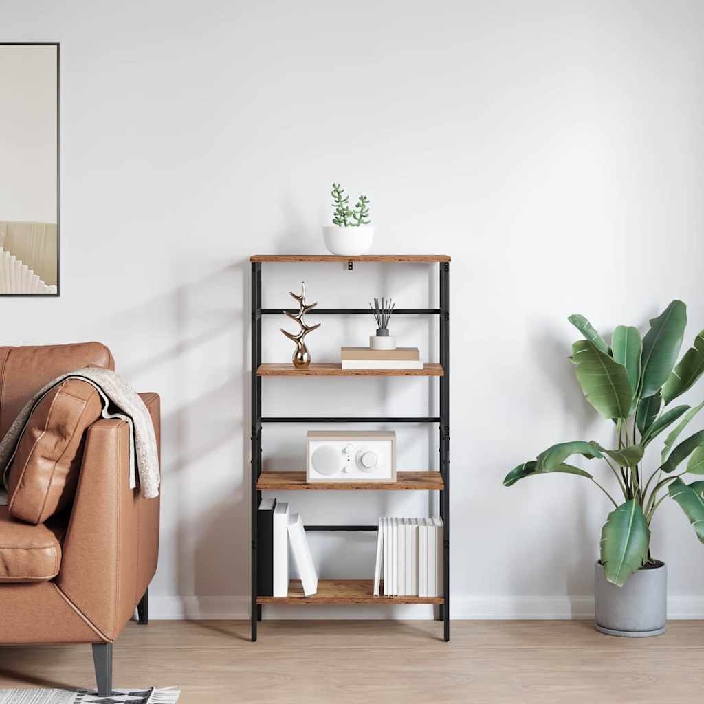 vidaXL Półka na książki Stare drewno 60 x 29,5 x 115 cm