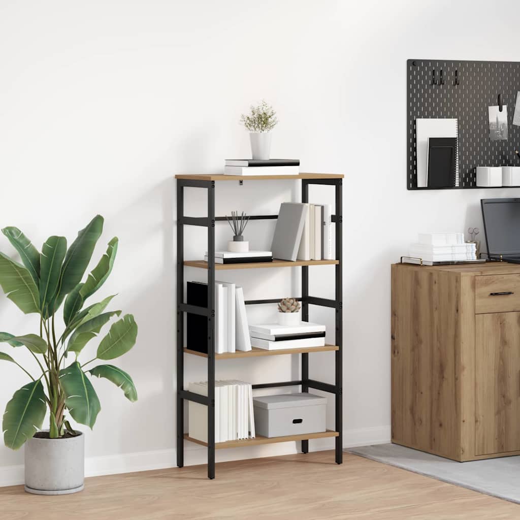 vidaXL Półka na książki Dąb rzemieślniczy 60 x 29,5 x 115 cm