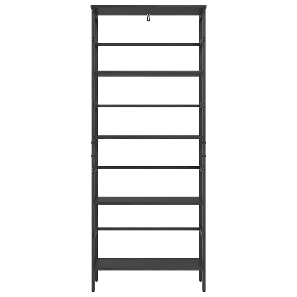 vidaXL Półka na książki Czarny Dąb 60 x 29,5 x 149 cm