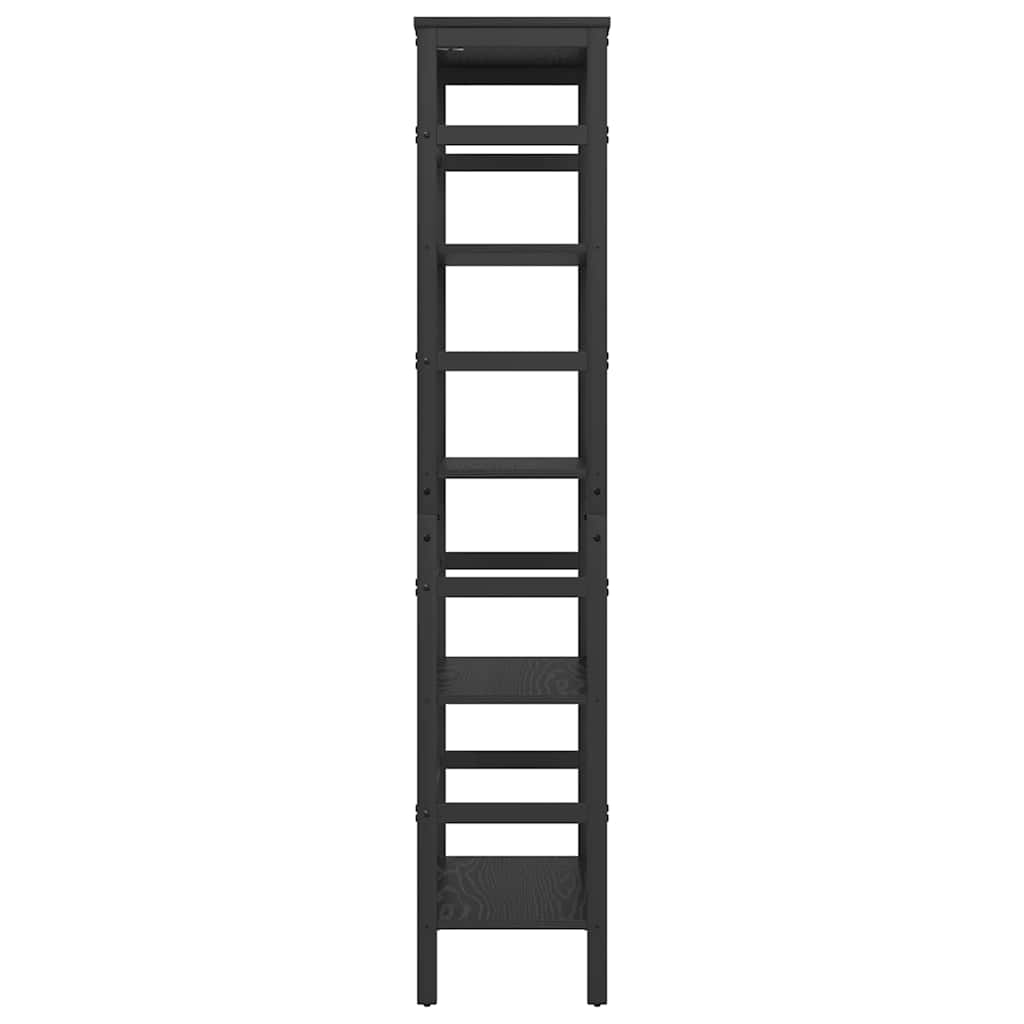 vidaXL Półka na książki Czarny Dąb 60 x 29,5 x 149 cm