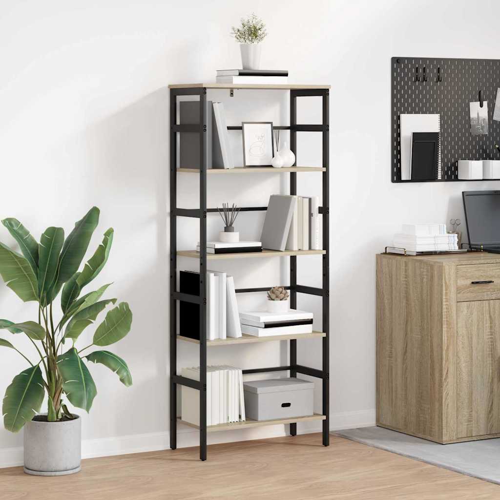 vidaXL Półka na książki Dąb Sonoma 60 x 29,5 x 149 cm