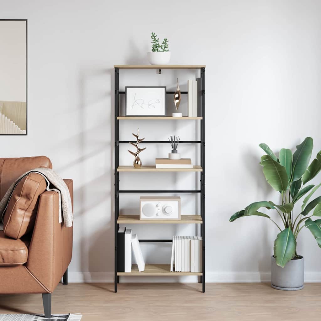 vidaXL Półka na książki Dąb Sonoma 60 x 29,5 x 149 cm