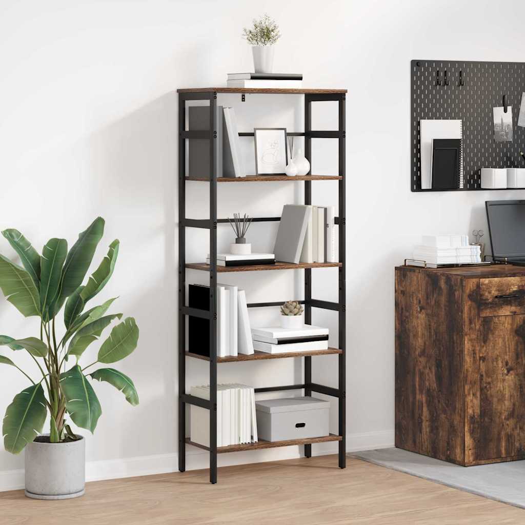 vidaXL Półka na książki Dąb wędzony 60 x 29,5 x 149 cm