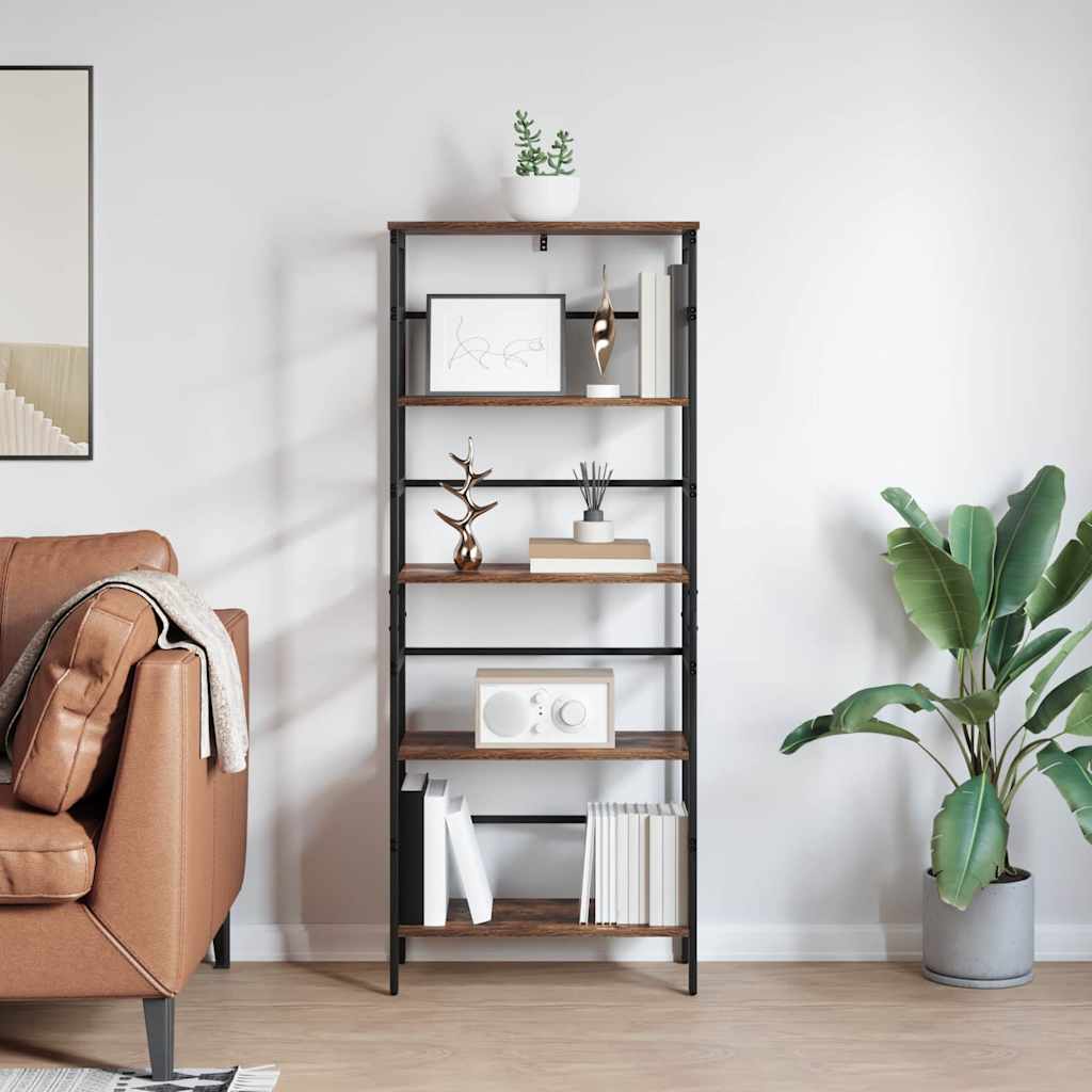 vidaXL Półka na książki Dąb wędzony 60 x 29,5 x 149 cm