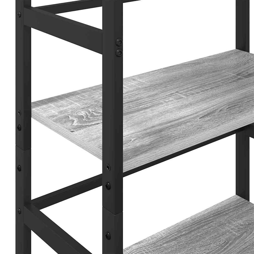 vidaXL Półka na książki Szary Sonoma 60 x 29,5 x 149 cm
