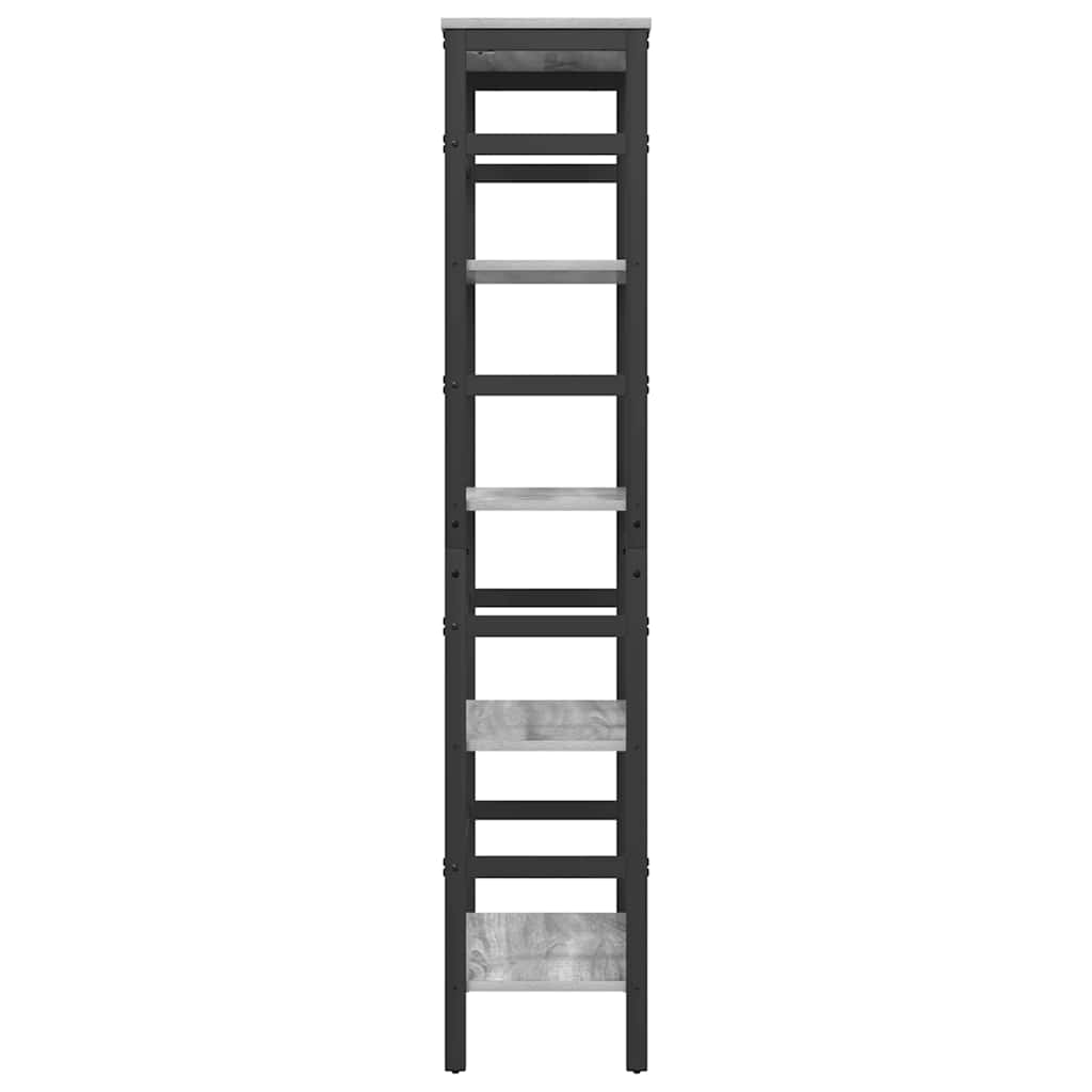 vidaXL Półka na książki Szary Sonoma 60 x 29,5 x 149 cm