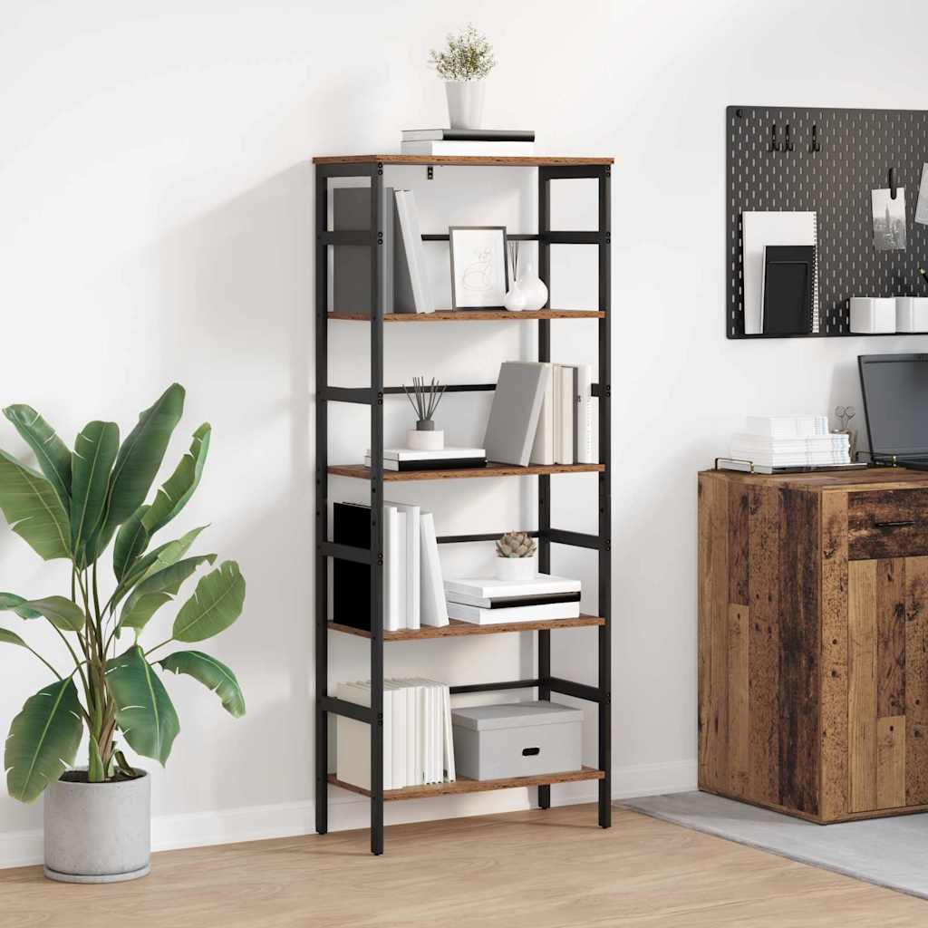 vidaXL Półka na książki Stare drewno 60 x 29,5 x 149 cm