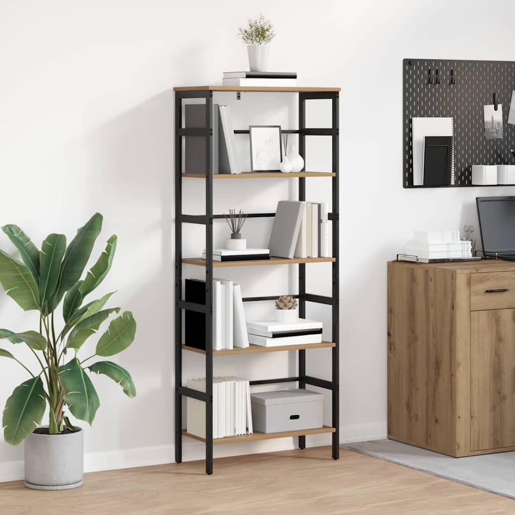 vidaXL Półka na książki Dąb rzemieślniczy 60 x 29,5 x 149 cm