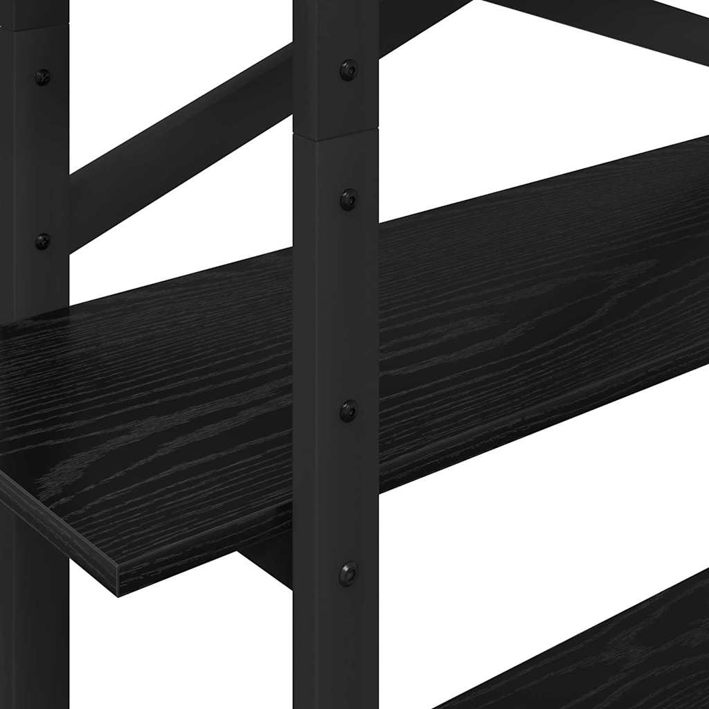 vidaXL Półka na książki Czarny Dąb 100 x 33,5 x 140 cm