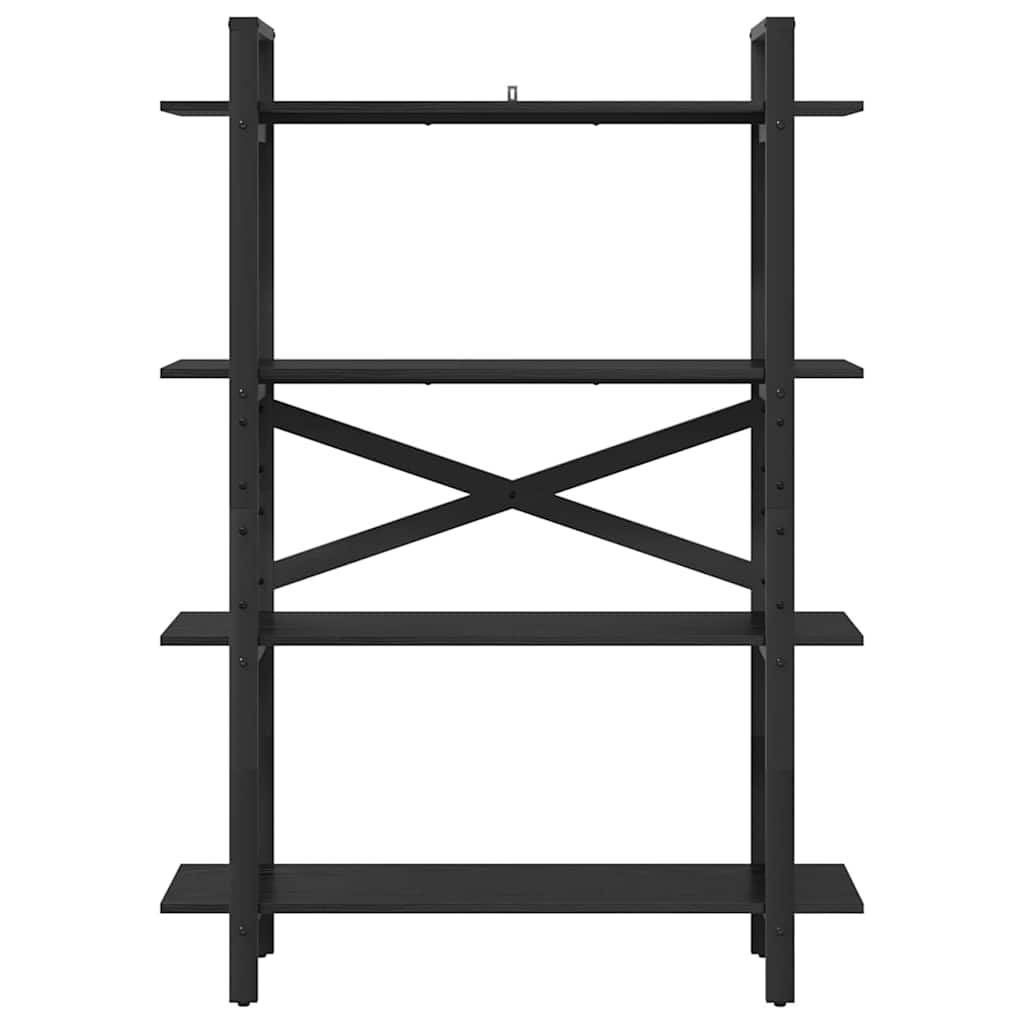 vidaXL Półka na książki Czarny Dąb 100 x 33,5 x 140 cm