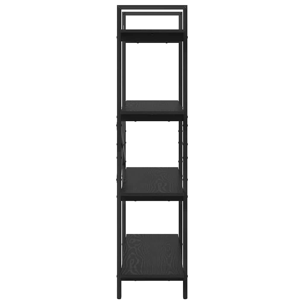 vidaXL Półka na książki Czarny Dąb 100 x 33,5 x 140 cm