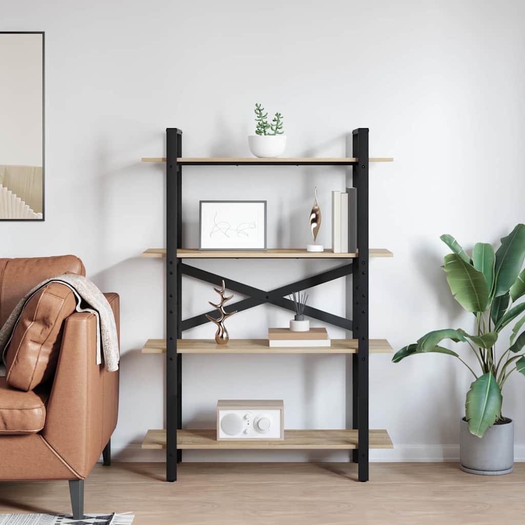 vidaXL Półka na książki Dąb Sonoma 100 x 33,5 x 140 cm